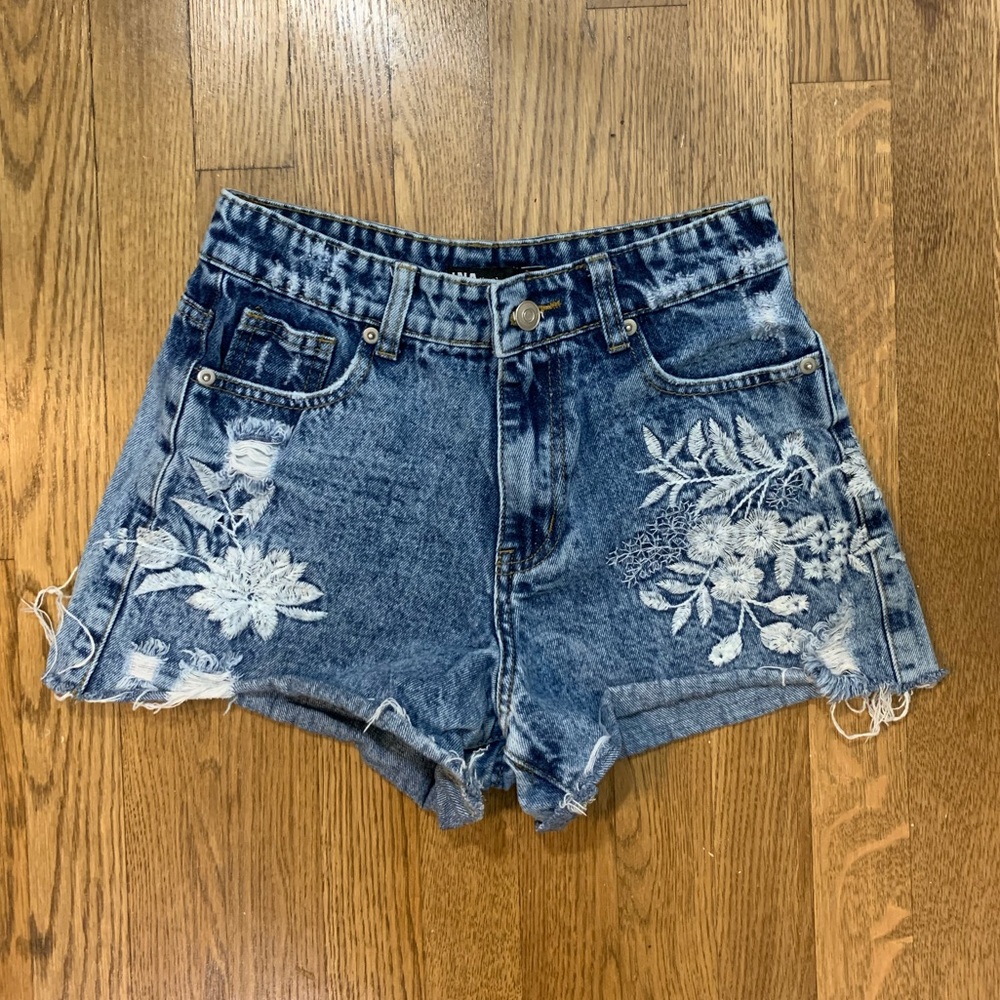 Ina Embroidered Jean Shorts